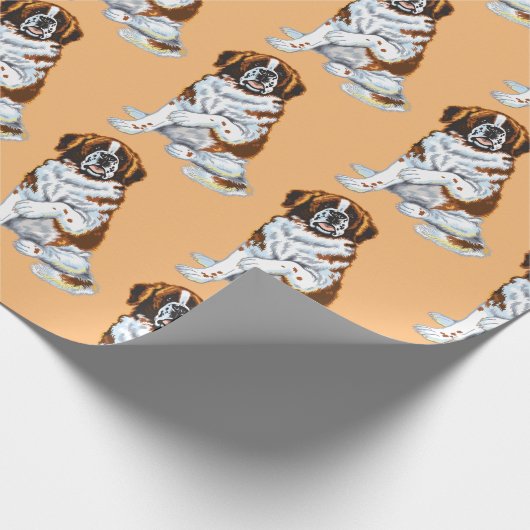 Papier Cadeau chien saint bernard (Coin)