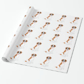Papier Cadeau Chien Saint-Bernard (Déroulé)