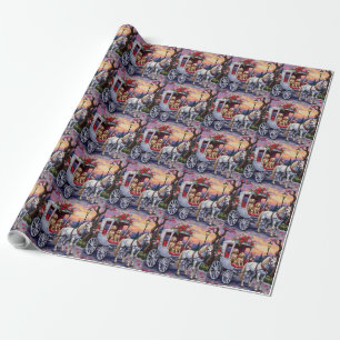Papier Cadeau Chien Setter Anglais Saint-Valentin