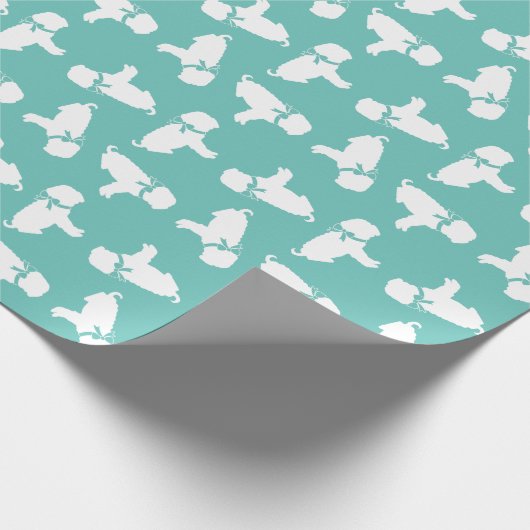 Papier Cadeau Chien Shar Pei Chien Chien Puppy (Coin)