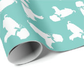 Papier Cadeau Chien Shar Pei Chien Chien Puppy (Coin rond)