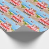 Papier Cadeau Chien Shiba Inu Saint Valentin Coeurs de Camion (Coin)