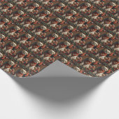 Papier Cadeau Chien Shih Tzu Avec Foyer Cadeaux De Noël (Coin)