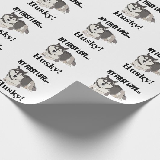 Papier Cadeau Chien Sibérien Husky (Coin)