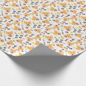 Papier Cadeau Chien souriant Shiba Inu (Coin)