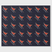 Papier Cadeau Chien Sur Étoiles (Plat)