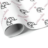 Papier Cadeau Chien teckel (Coin rond)