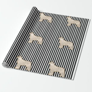 Papier cadeau Chien Terre-Neuve Multi Or