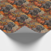 Papier Cadeau Chien Tibétain Terrier Moisson d'automne Thanksgiv (Coin)