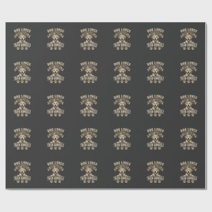 Papier Cadeau Chien Vous Aime Plus Que Lui-Même Vintage