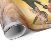 Papier Cadeau Chiens à l'infini chats chiots chatons chatons mèr (Coin rond)