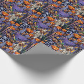 Papier Cadeau Chiens Airedale Terrier Trick-or-Treating Hallowee (Coin)