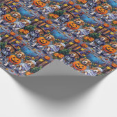 Papier Cadeau Chiens beagles en costume d'Halloween (Coin)