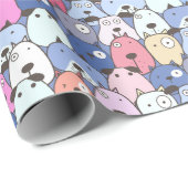 Papier Cadeau Chiens Blue Bliss (Coin rond)