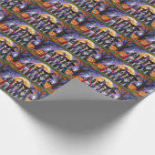 Papier Cadeau Chiens Bluetick Coonhound Citrouille Drôle d'Hallo (Coin)