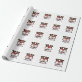 Papier Cadeau Chiens Boxer Joyeuse Saint-Valentin Vintage (Déroulé)