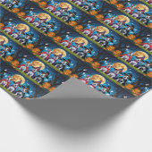 Papier Cadeau Chiens Bull Terrier Citrouille Halloween Drôle (Coin)