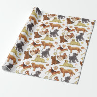 Chiens chiots mignons avec os et pattes motif