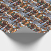 Papier Cadeau Chiens Cockapoo Noël Neige Fêtes (Coin)