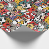 Papier Cadeau Chiens Colorés Drôles (Coin)