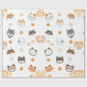 PAPIER CADEAU CHIENS COUPÉS (Plat)