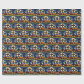 Papier Cadeau Chiens d'Affenpinscher Citrouille Halloween Funny (Plat)