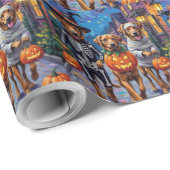 Papier Cadeau Chiens de berger anatoliens Costumes d'Halloween (Coin rond)