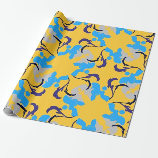 Papier Cadeau Chiens de caniche de motif (Déroulé)