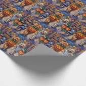 Papier Cadeau Chiens de Chow Chow Trick or Treating Halloween Co (Coin)