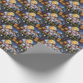 Papier Cadeau Chiens de Corgi Citrouille Halloween Funny (Coin)