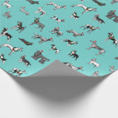 Papier Cadeau Chiens de cru de Noël (Coin)