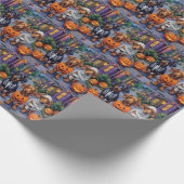 Papier Cadeau Chiens de Dachshund Trick-or-Treating en Halloween (Coin)