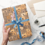 Papier Cadeau Chiens de dessin animé de Kawaii<br><div class="desc">Explorez le délicieux papier d'emballage Kawaii Cartoon Dogs,  qui présente de charmants chiens de gribouillis dans des tons bruns. Idéal pour les amateurs de chiens et tous ceux qui aiment les dessins fantaisistes !</div>