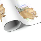 Papier Cadeau Chiens de Guinée (Coin rond)