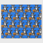 Papier Cadeau Chiens de Halloween (Plat)