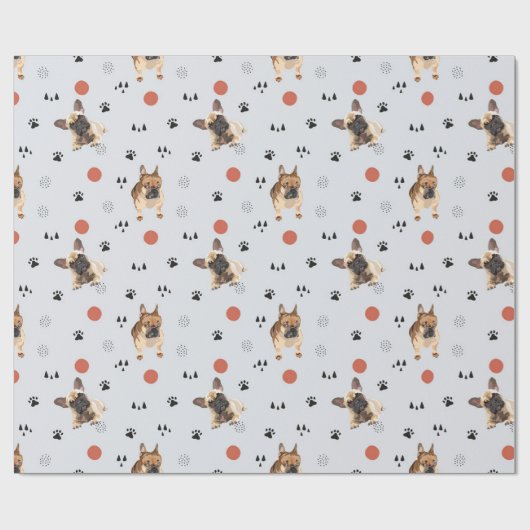 Papier Cadeau Chiens de Noël (Plat)