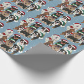 Papier Cadeau Chiens de Noël (Coin)