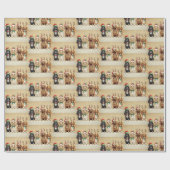 Papier Cadeau Chiens de Noël (Plat)
