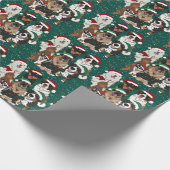 Papier Cadeau Chiens de Noël (Coin)