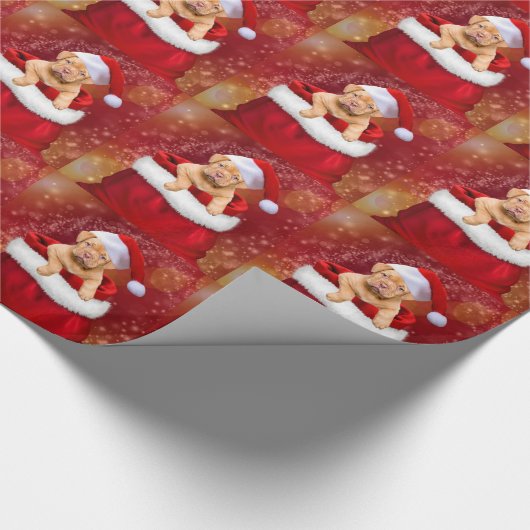 Papier Cadeau Chiens de Noël (Coin)