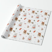 Papier Cadeau Chiens de Noël Festifs 4 (Déroulé)