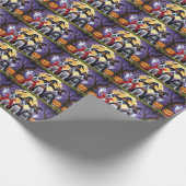 Papier Cadeau Chiens de Rat Terrier Citrouille Halloween Funny (Coin)