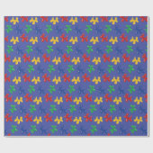 Papier Cadeau Chiens de sculpture de ballons Couleurs primaires (Plat)