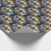 Papier Cadeau Chiens de Setter anglais Citrouille Halloween Funn (Coin)