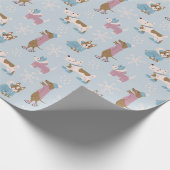 Papier Cadeau Chiens d'hiver (Coin)
