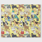 Papier Cadeau Chiens du monde (Plat)