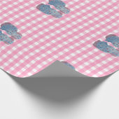 Papier Cadeau Chiens du Staffordshire rose et bleu (Coin)