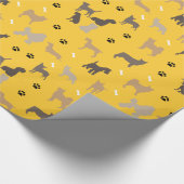 Papier Cadeau Chiens Empreintes de pattes Papier Motif pour anim (Coin)