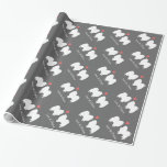Papier Cadeau Chiens Esquimaux américains Mariage avec texte per<br><div class="desc">Design Amoureux des chiens original. Customisez avec votre propre texte. Idéal pour les cadeaux de mariage !</div>