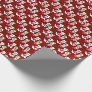 Papier Cadeau Chiens et chats de Noël